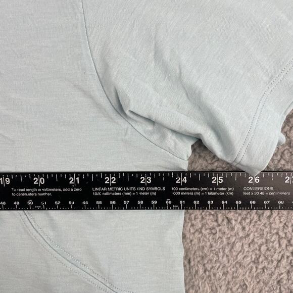 Sweaty Betty Women's Large Green Polyester Lyocell Elastane Short Sleeve Shirt - Picture 8 of 11